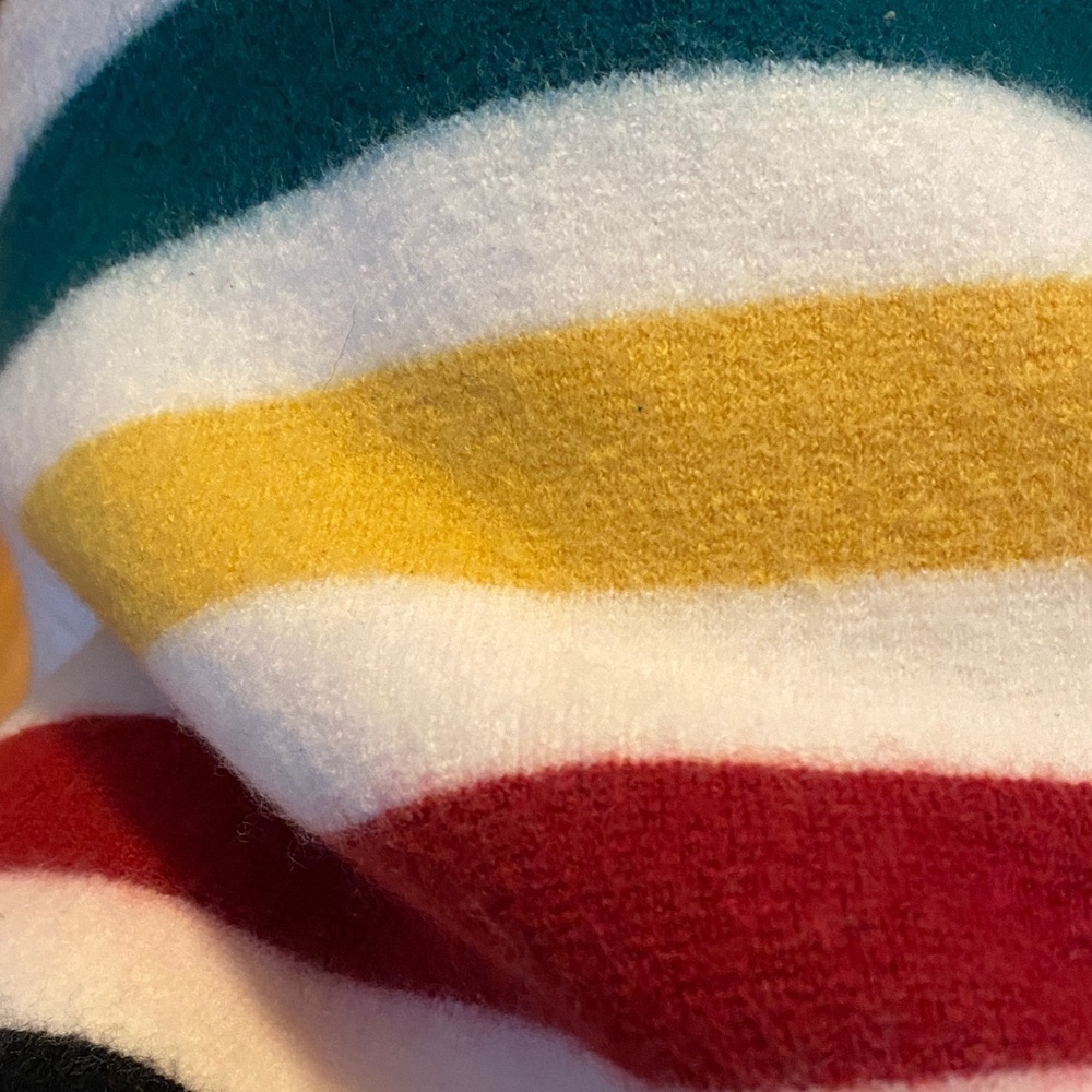 Pendleton Glacier National Park Wool Striped Multicolor Turtleneck Sweater *flaw - Picture 5 of 7
